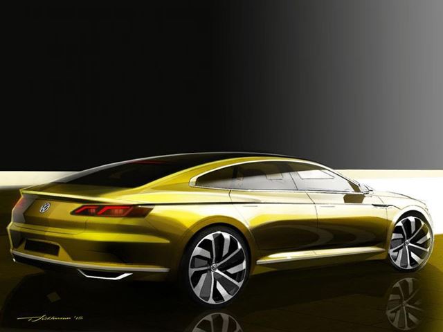 Volkswagen выпустил тизер Sport Coupe Concept GTE